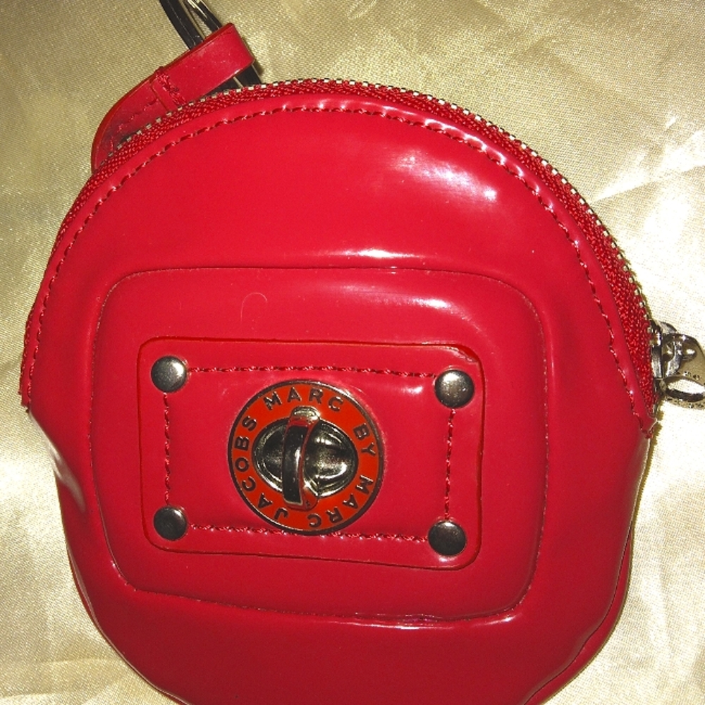 ☆LOWEST☆Rare☆MARC JACOBS☆Bright Red Genuine Leather Coin Purse Keyfob - Picture 16 of 16